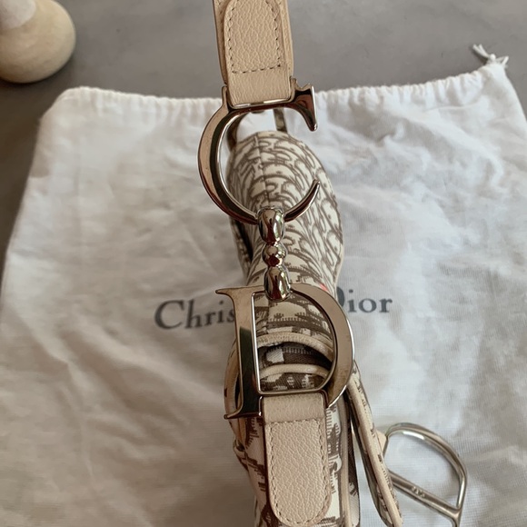 Christian Dior Vintage Embroidered Trotter Saddle Bag Authentic - Picture 5 of 16